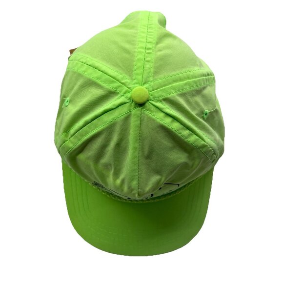 Bass Pro Shops Vintage 80's Trucker Rope Strapback Hat Cap Dad Neon Green Retro - Picture 6 of 10
